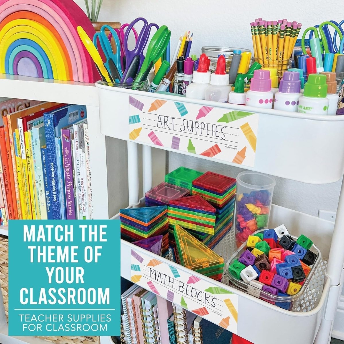 Student Desk Name Tags, Colorful Pack of 25 - Hadley Designs Prek